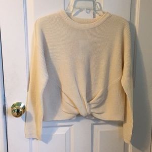 NWT creme cropped sweater